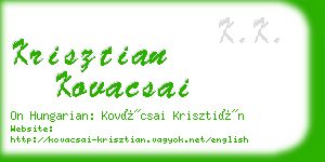 krisztian kovacsai business card